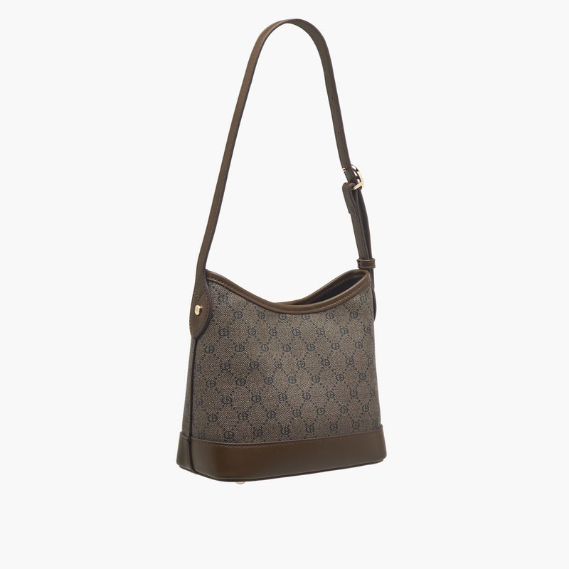 Chrisbella Monogram Print Hobo Bag for Women - Image 4